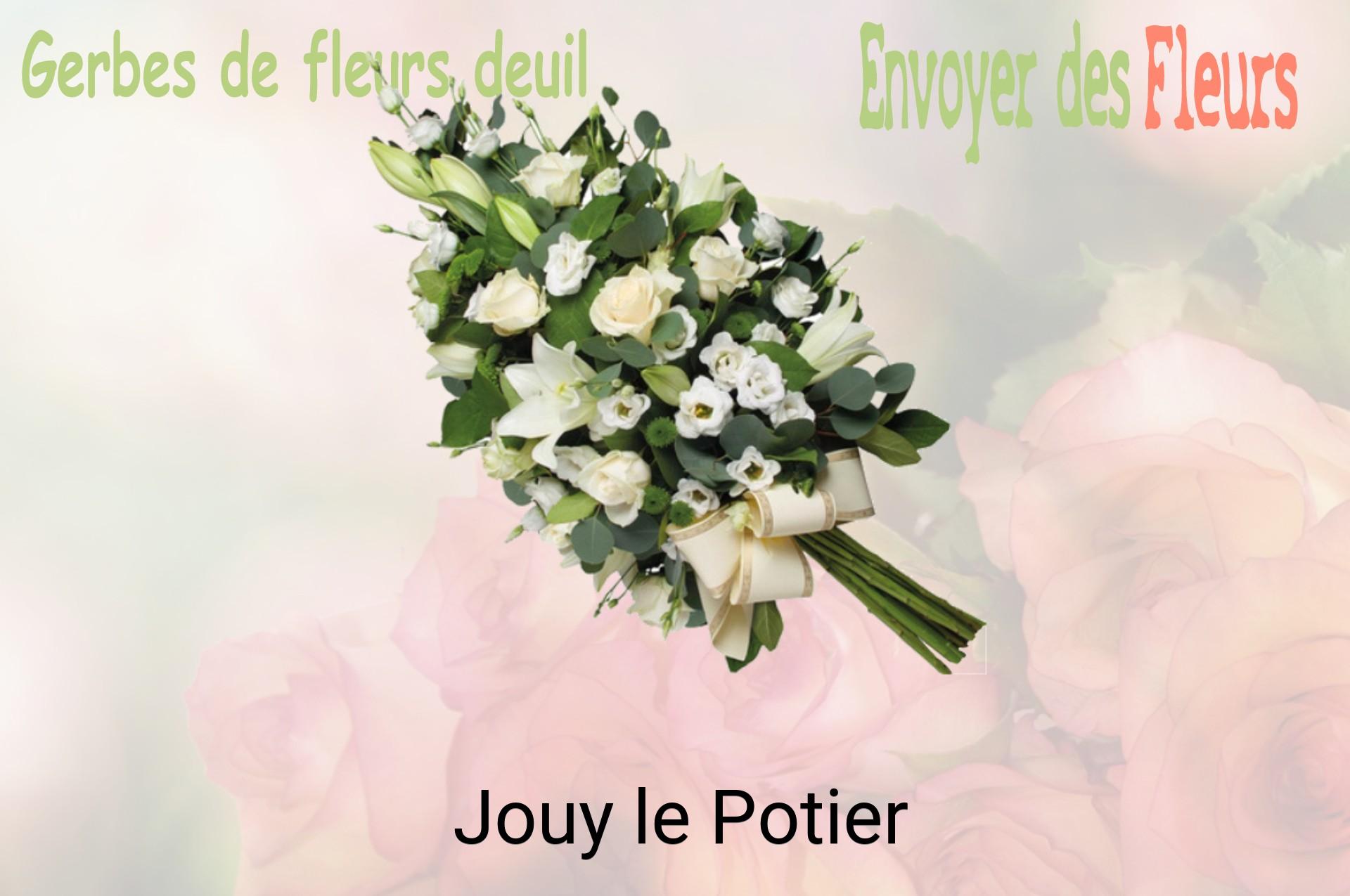 Gerbe de fleurs de deuil livrée à Jouy-le-Potier